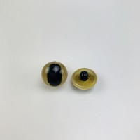 Očko zlaté 13,5mm, našívacie - pár
